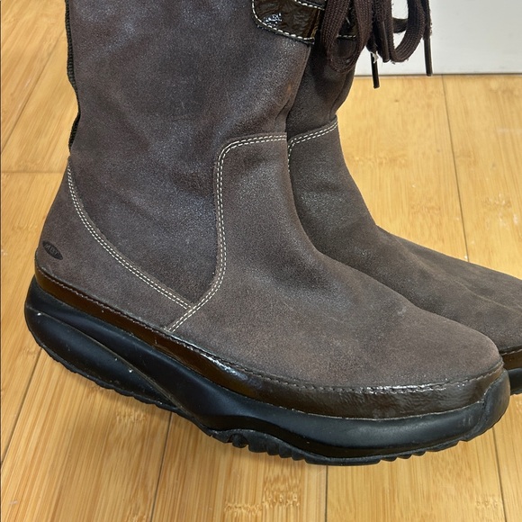 MBT Brown Leather Rocker Sole Boots size 38 (7-7.5) women’s boots - Picture 3 of 8